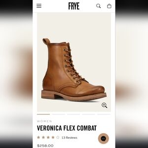 Frye Veronica Flex Combat Boot In Caramel